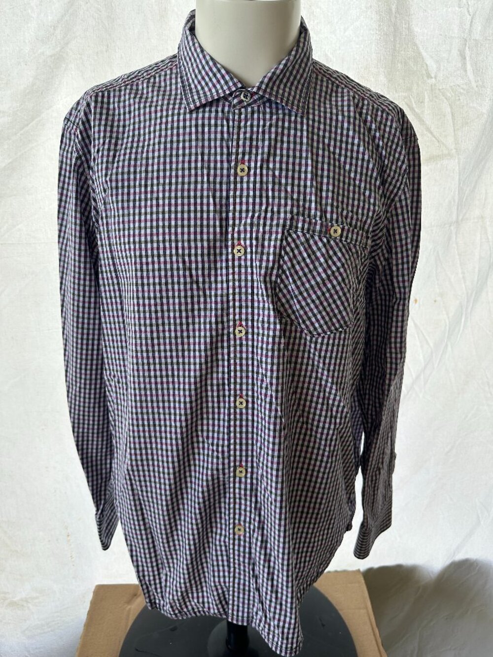 Tommy Bahama Jeans Men's Checks Multi Colored LS Button Front Shirt 2XL XXL Isla